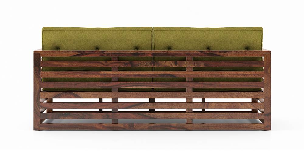 Raymond Wooden Sofa - Teak Finish (Green Olivia)